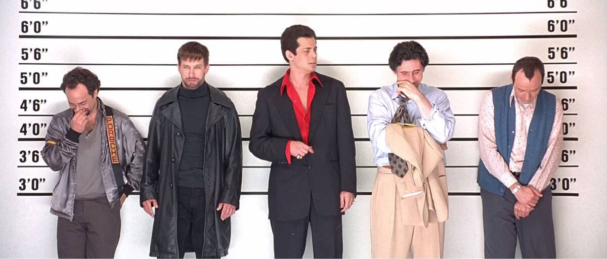 In the line-up scene in The Usual Suspects, the actors couldn't stop laughing. Picture: Supplied 