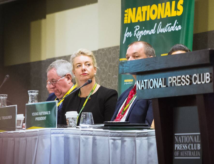 National Party MP, Bridget McKenzie, at National Party conference at National Press Club Canberra. Picture: Elesa Kurtz