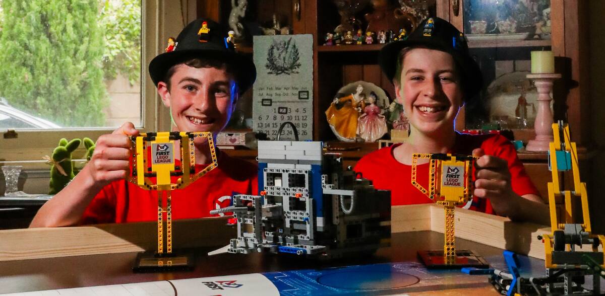 Lego: Luke and Ben have been passionate Lego builders for as long as they can remember. Picture: Morgan Hancock