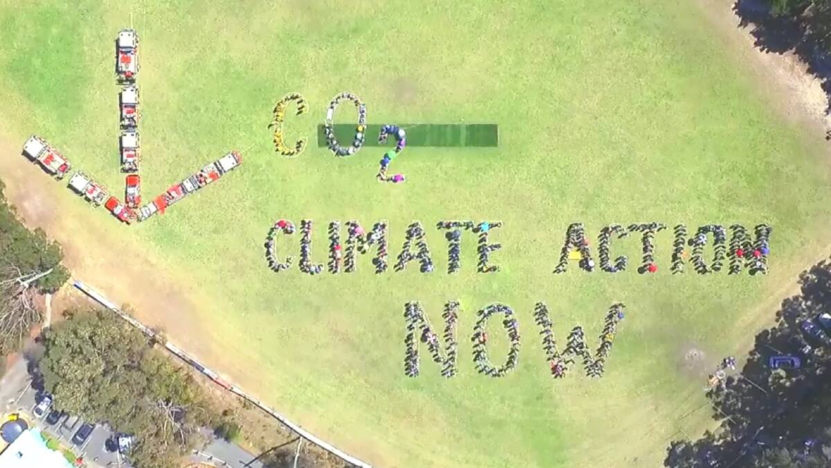 Taking a stand: Blue Mountains residents will help form a new human sign about climate change on Australia Day.