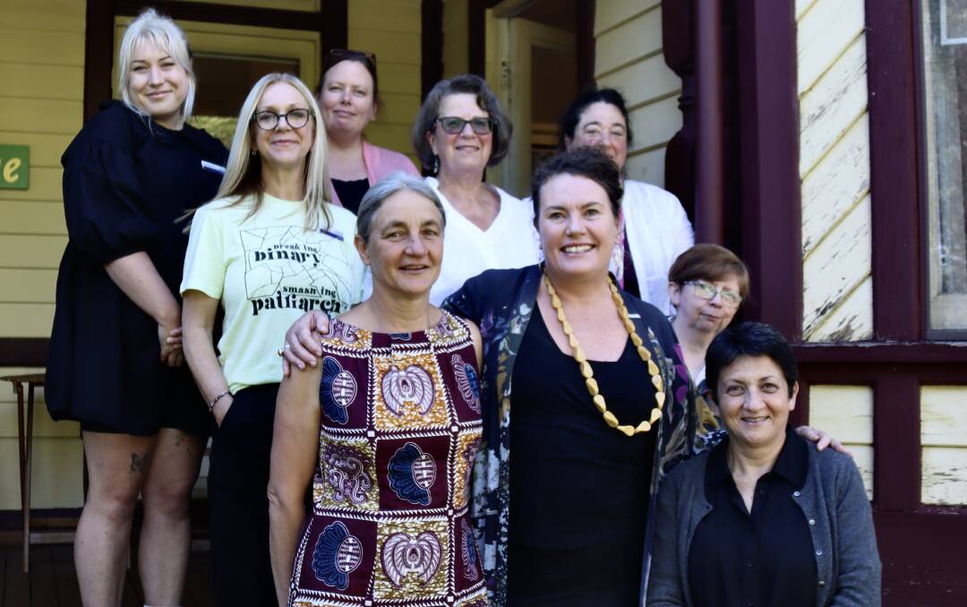 Blue Mountains Women's Health and Resource Centre workers and Blue Mountains MP Trish Doyle (front, centre) in February 2023. Picture supplied