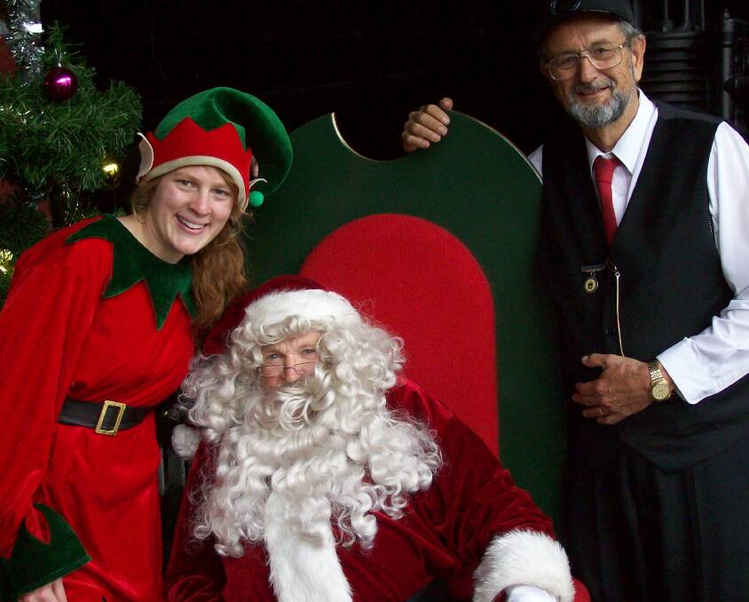 Ho ho ho: Why not let the kids have a photo with Santa at Valley Heights Railway Museum this weekend. Then they can have a ride on a steam tram.