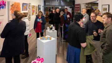 The opening night crowd at the 2023 bentART exhibition. Picture by Juls McWhirter
