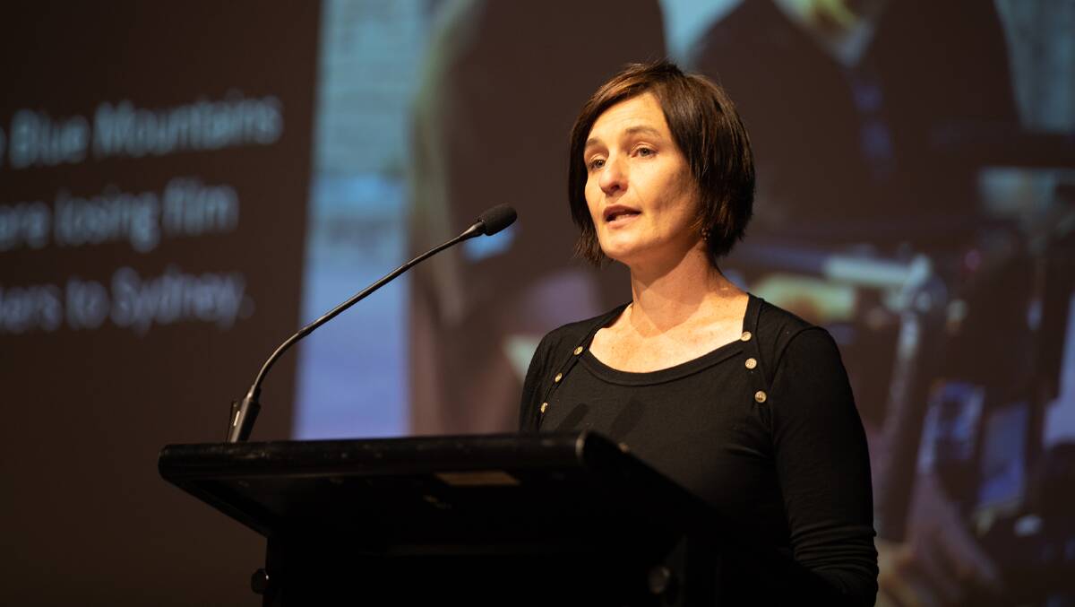 Creative Industries Cluster manager Ann Niddrie addresses the EDA National Economic Development Conference in Adelaide. Photo: Andy Steven Photography.