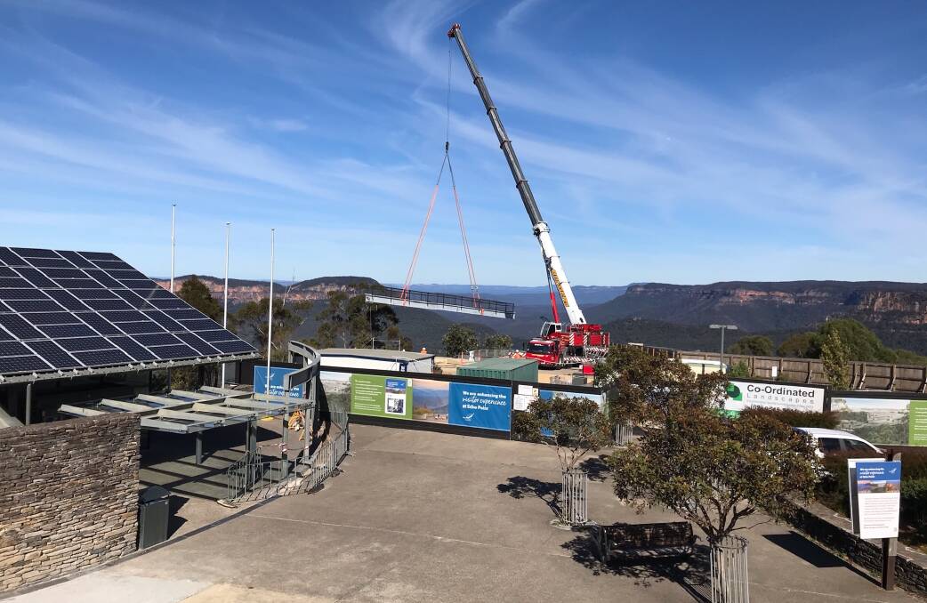 An accessible elevated walkway, overlooking The Three Sisters, is one feature of the soon-to-be completed upgrade at Echo Point.