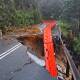 Damage from the landslide on Megalong Road on April 5, 2024. Picture Blue Mountains City Council