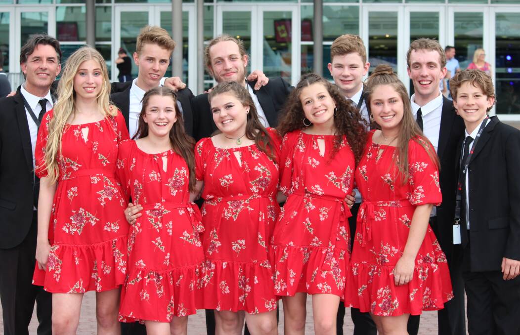 Blaxland High School vocal groups the Billies and the Corvettes in 2017 with teacher David Leishman