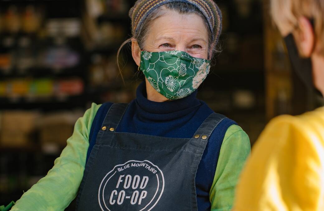 Front line worker at the Food Co-Op Rebekah Norton. Photo by Maja Baska.