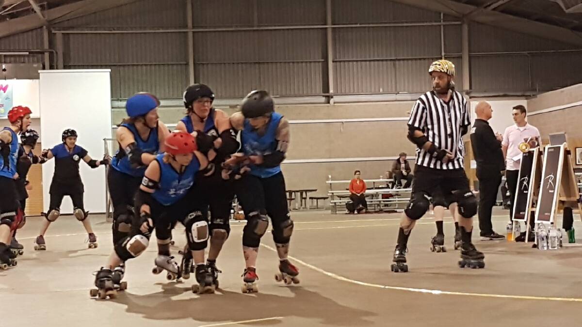 Blue Mountains Roller Derby League Free Sisters competing at The Great Southern Slam. Photo: Asylum Sam.