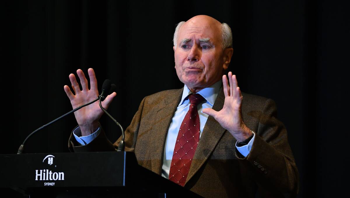 Former Australian prime minister John Howard speaks at the 60th Federal Council of the Liberal Party in Sydney on June 16, 2018. Photo: AAP Image/Joel Carrett.