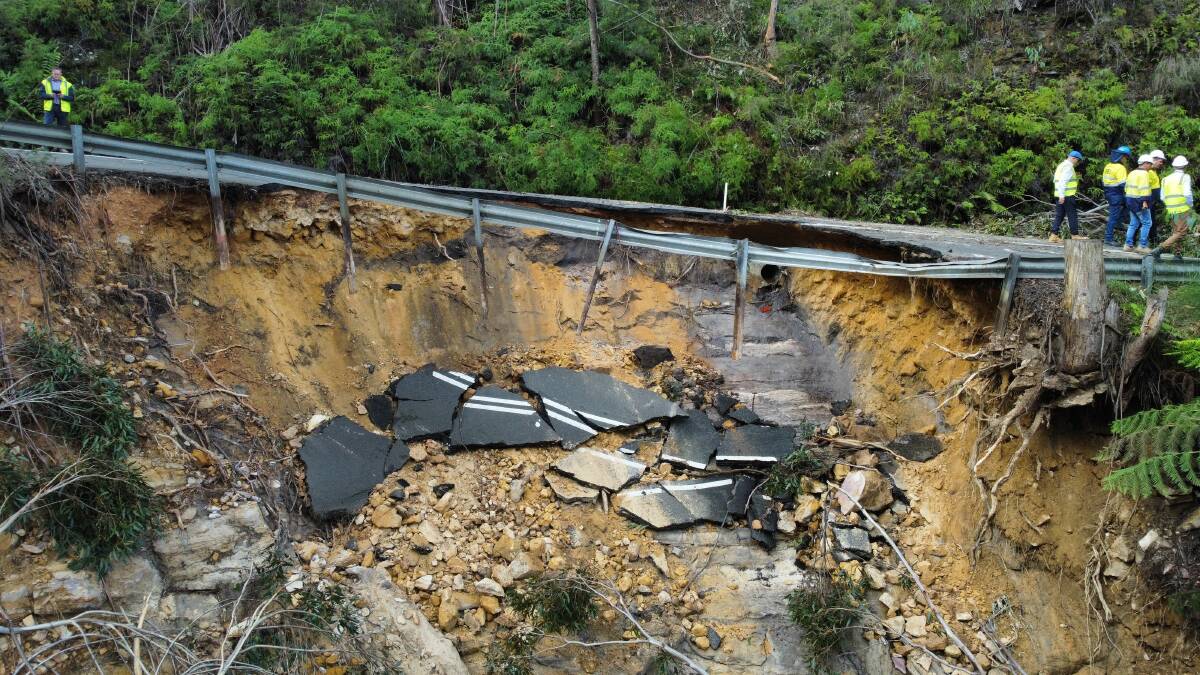 The Megalong Valley landslide site. Picture Blue Mountains City Council.