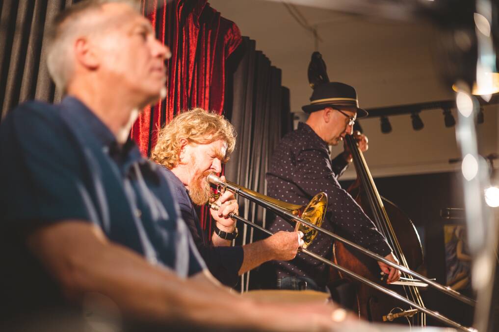 From left, musicians Gary Daley, James Greening and Lloyd Swanton. Picture by Chris Cannell