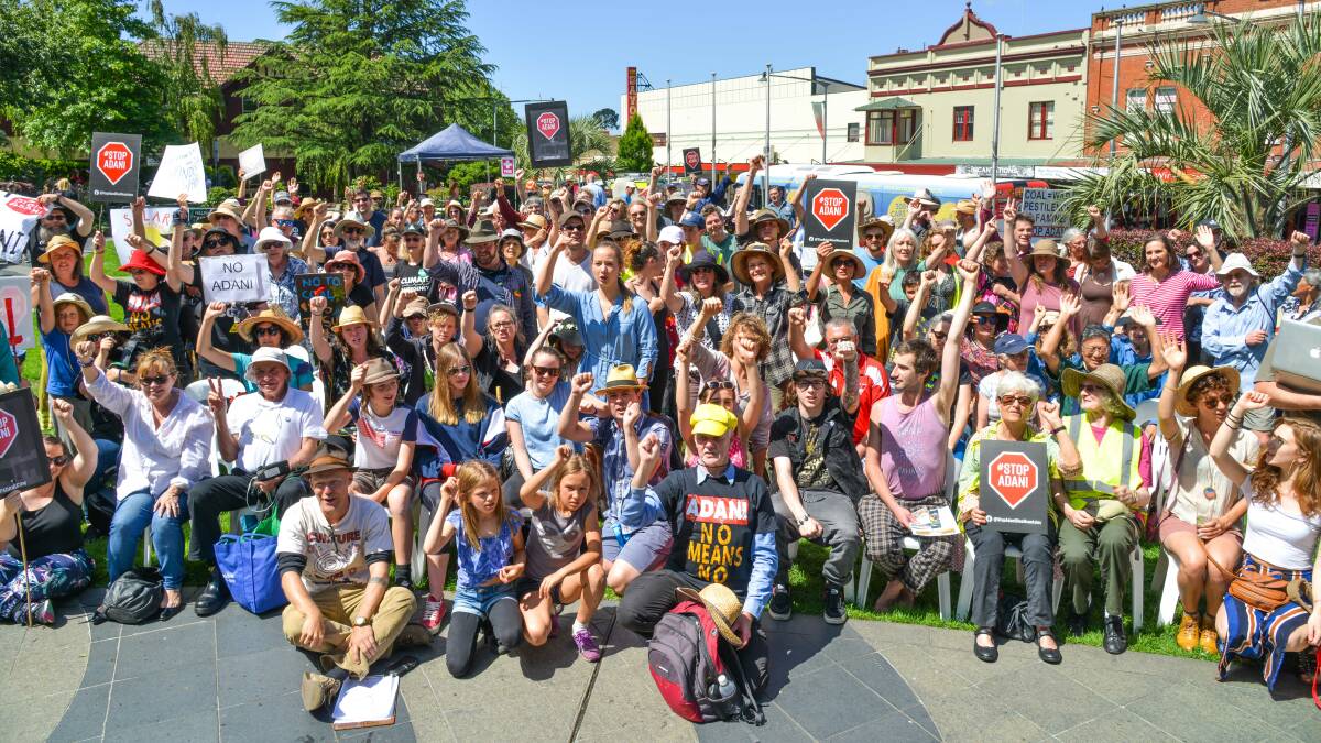 Out in force: The crowd at Sunday's rally in Katoomba.  Photo: Brigitte Grant Photography.