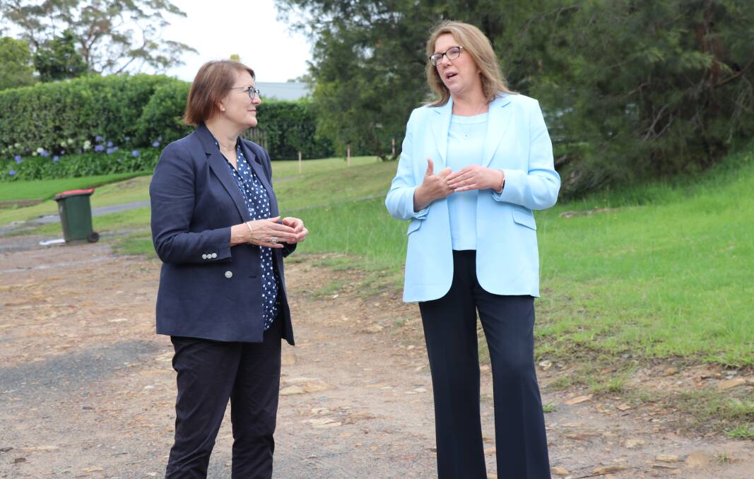 Labor's Macquarie MP Susan Templeman with Labor's infrastructure, transport and regional development spokeswoman Catherine King at Hawkesbury Heights late last year.