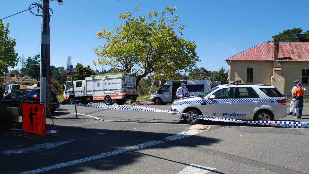 The scene of the fatality in Katoomba on Friday, April 1.