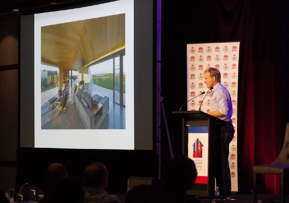 Local award-winning architect, James Stockwell, presents on innovations and design at the Australian Bushfire Building Conference.