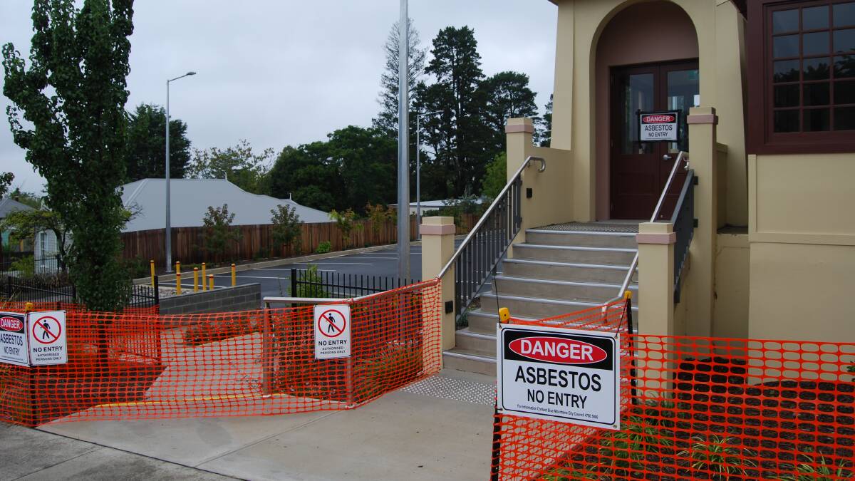 Asbestos testing was carried out at the old Mechanics' Institute site at Lawson this year.