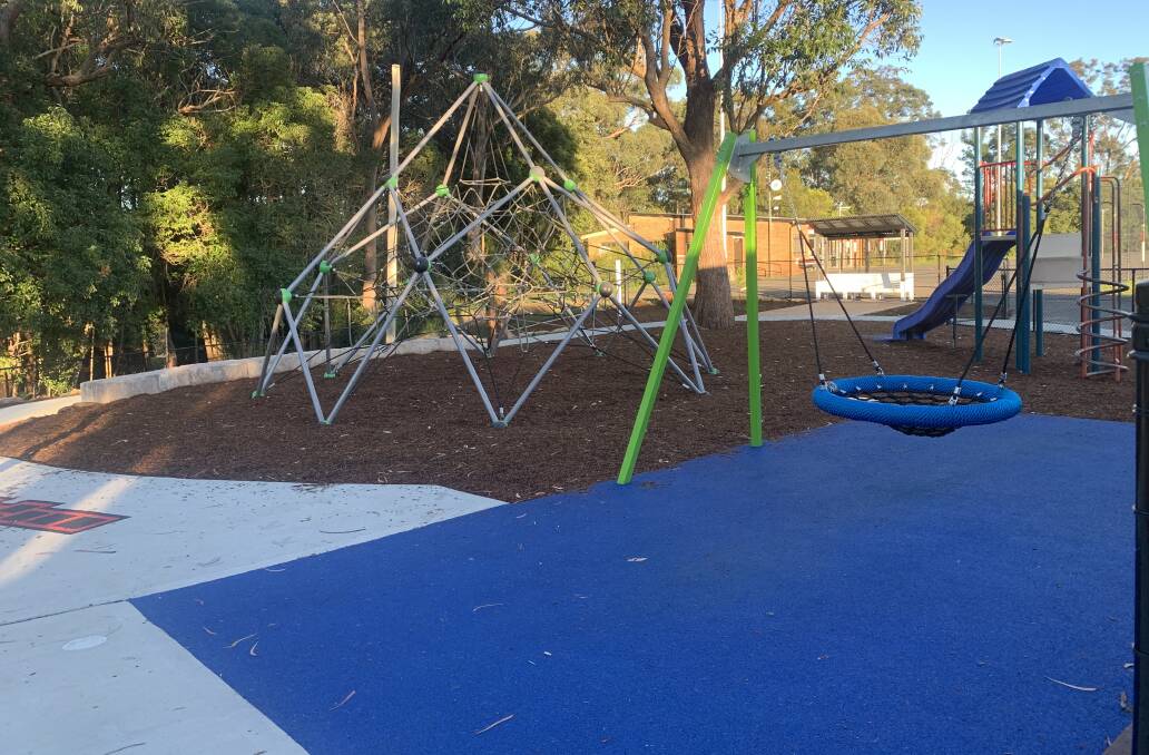 The upgraded playspace at Summerhayes Park, Winmalee.