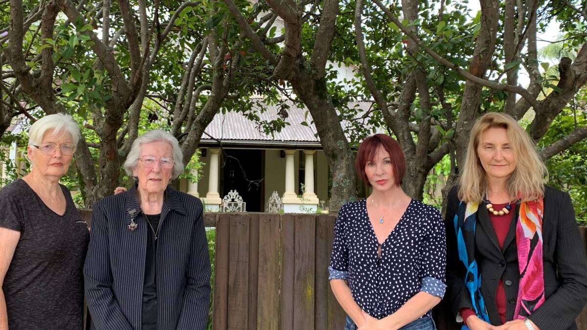 Concerned locals outside the historic home: Cheryl Young, Nola Forster, Cr Shae Foenander and Julie Forster.