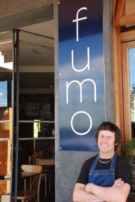 New hat: Owner and head chef Joe Campbell outside Fumo in Blackheath.