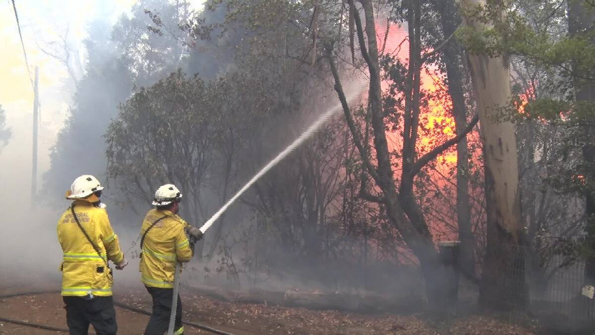 Firefighters at Mt Wilson in December 2019. Photo: Top Notch Video.