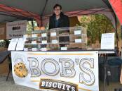 Bob Clark of Bob's Biscuits at the Springwood Growers Market.