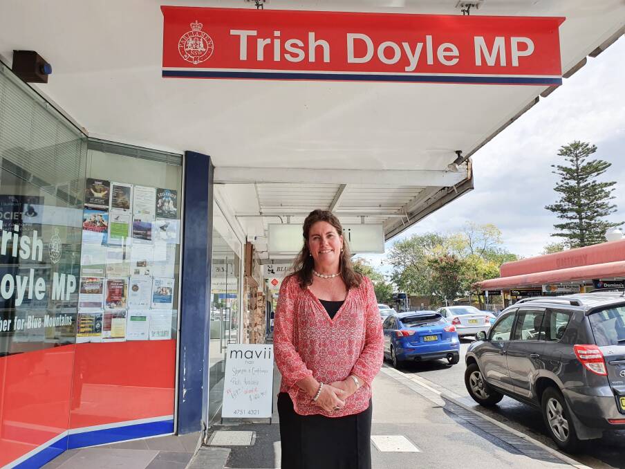 Blue Mountains MP Trish Doyle outside her Springwood office.