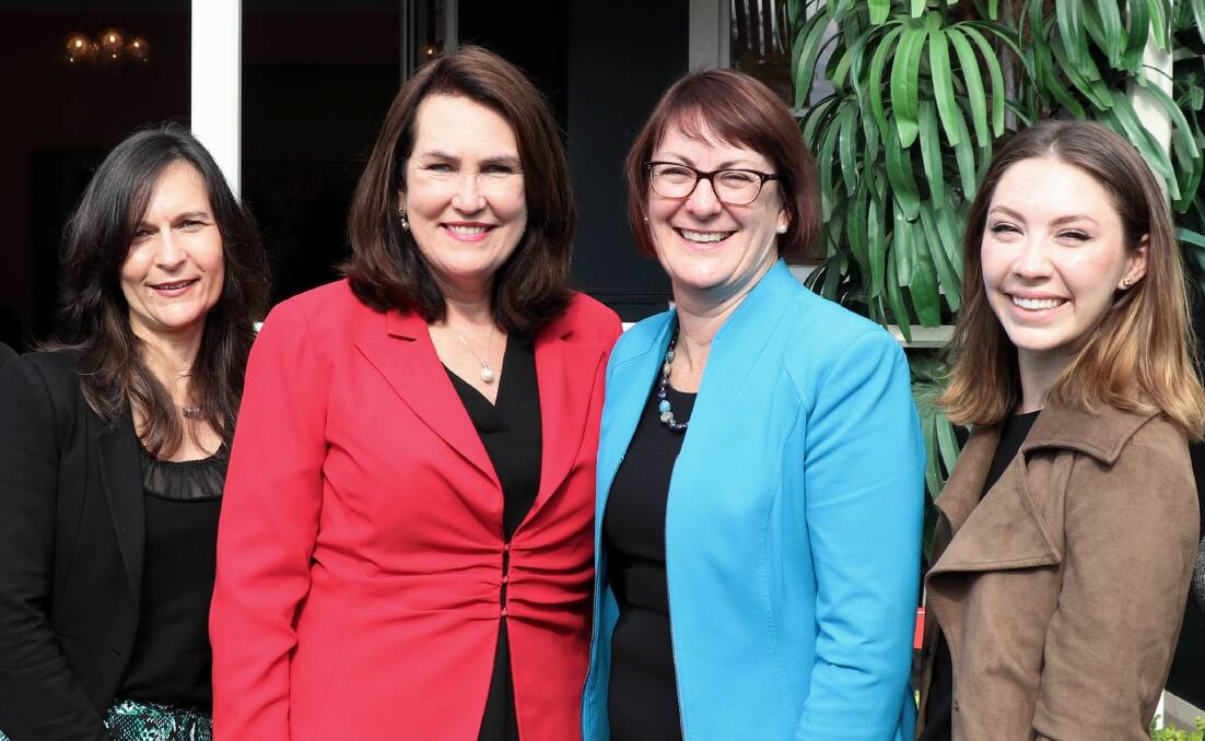 Federal Member for Macquarie, Susan Templeman (third from left) with (from left) Wentworth Healthcare CEO Lizz Reay, Senator Deborah ONeill and Ms Templeman's daughter, Phoebe Fuller,