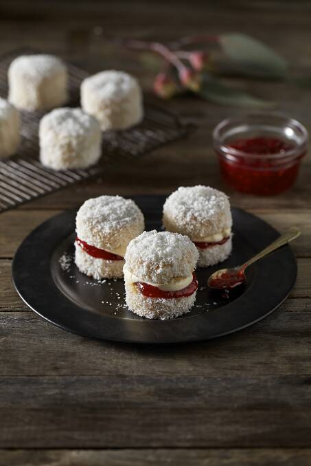 White Christmas lamingtons. Picture: Supplied