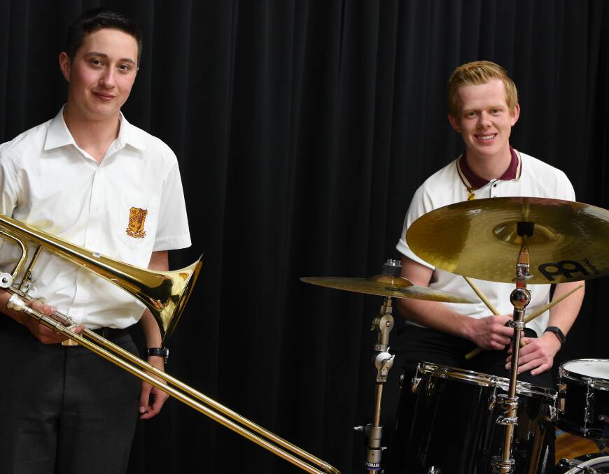 Big crowd: Henry Hutchinson joins as a bass trombonist and Nick Craig will play percussion at the Schools Spectacular.