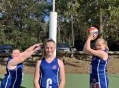 From little things big things grow: Ruby Thompson of Hazelbrook (Wiradjuri), Madeline Betts of Lawson (Kamilaroi) and Eva Bigland of Hazelbrook (Wiradjuri) in their new uniforms at the Lapstone courts, on Explorers Road Lapstone late last month.