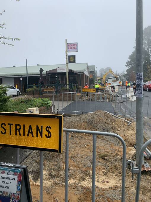 Works at Wentworth Falls shops: Some disruptions expected for weeks as footpath and trees are replaced.