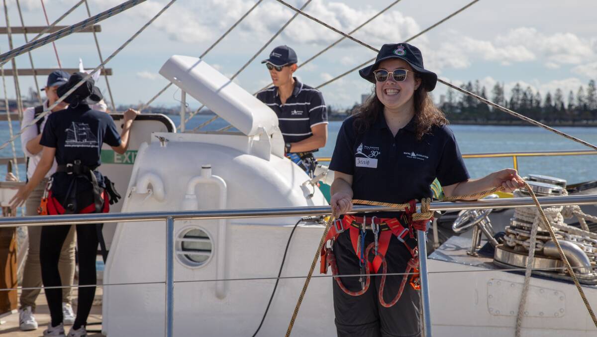 Ready to serve: Jessie McMaster on board the Young Endeavour.