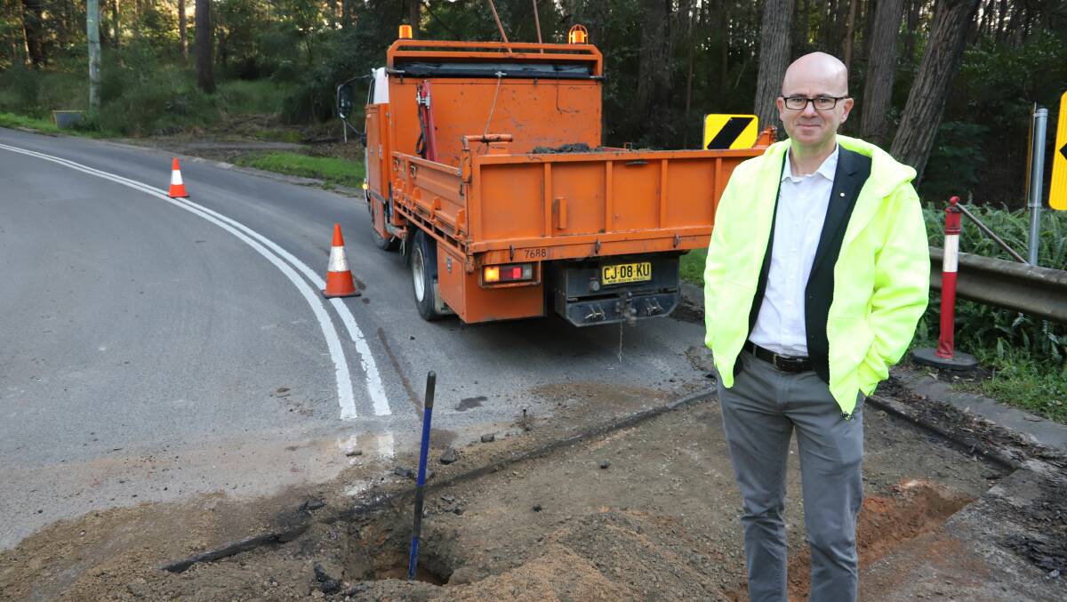 Potholes a plenty: Mayor Mark Greenhill said council should borrow if it needs to fix the urgent issues following March floods.