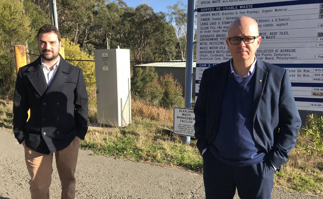Calling in the big guns: Ward 4 councillors Brendan Christie and Mark Greenhill want the odour at Blaxland Tip to be resolved urgently and have appealed for the Environment Protection Authority to investigate.