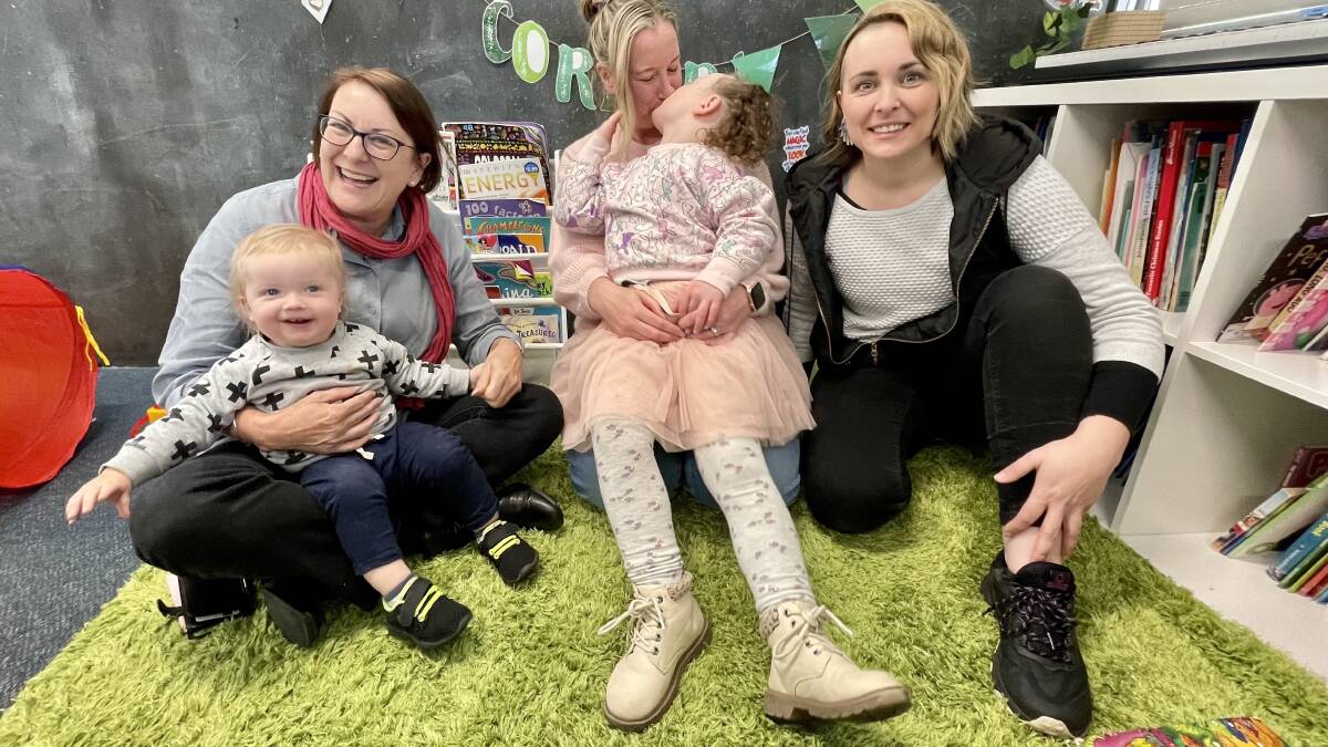 New approach to care: Bub hub is a new Mountains creche service in the Mountains, which is being co-led and developed by two local mothers: Dr Jenna Condie (Western Sydney University) and Sarah O'Carrigan (Health Tree Fit-Nest). Pictured with Susan Templeman MP.