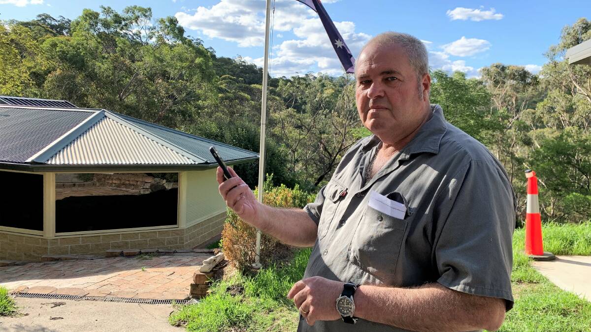 Stewart Wilson in Douglas Street, Springwood: The internet and landline have been out since the weekend of stormy weather on February 8. His mobile phone also has patchy coverage. "It messes with your life."