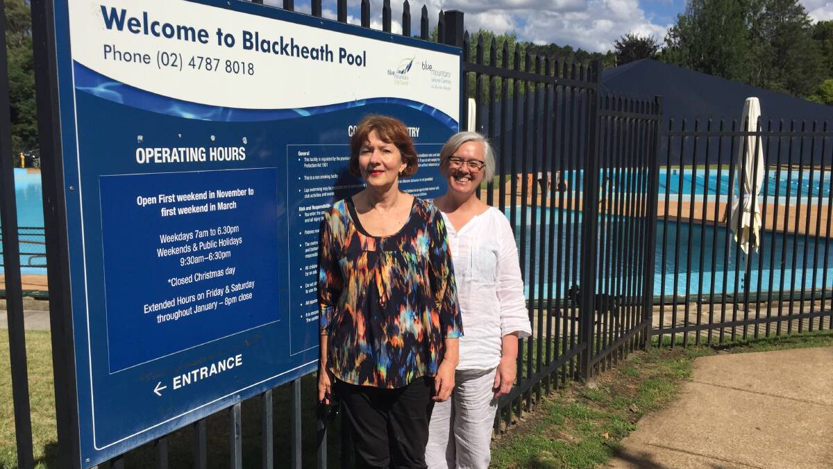 Delighted with the planned extension: Friends of Blackheath Pool's Jenny Kelly and Lyndell Fairleigh.