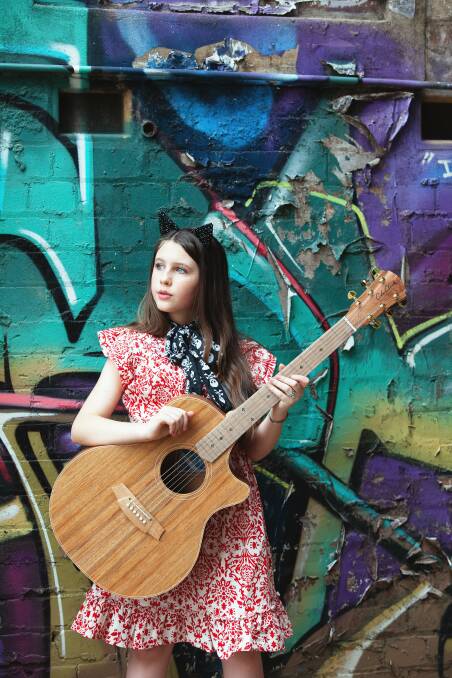 Eleven-year-old Katoomba singer songwriter scores guitar sponsorship