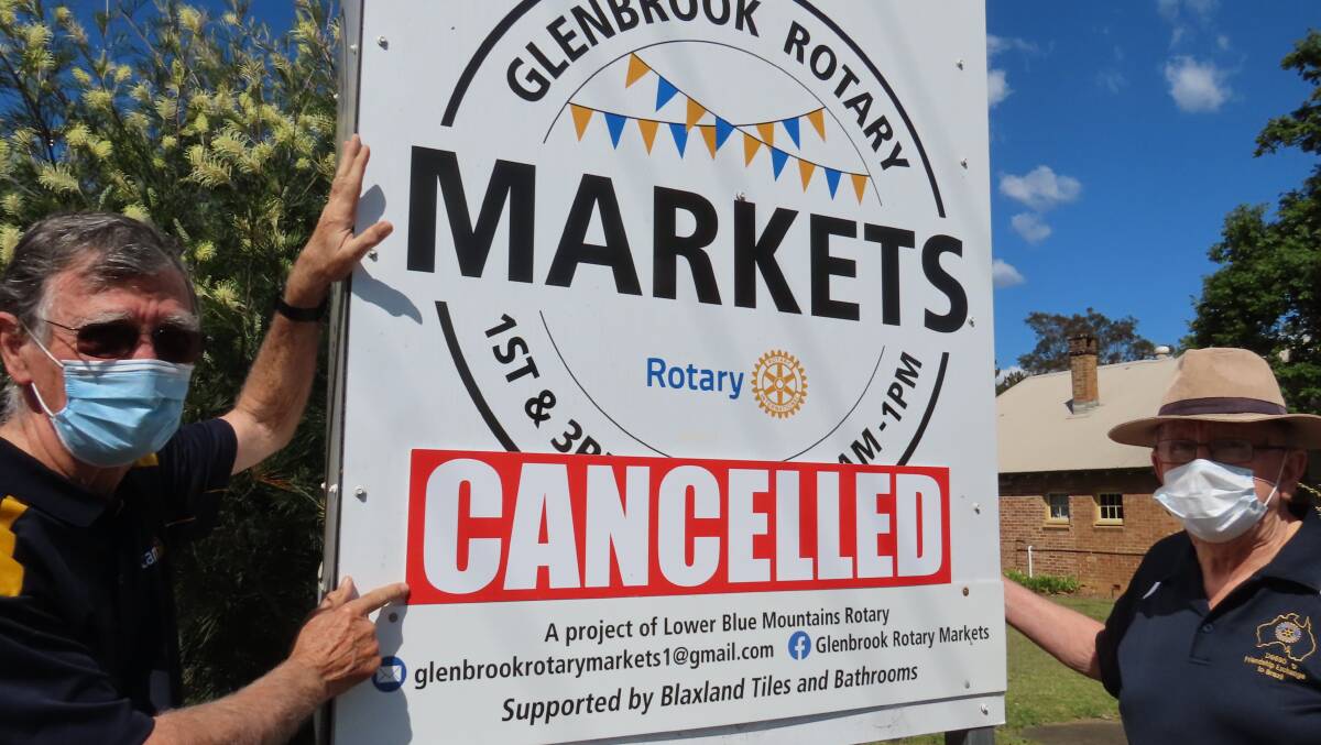 Still need to tender: Glenbrook Rotary Markets have a short-term reprieve after some obstacles have been removed to the markets returning. Rotarians Garry Smith and Ken Linfoot said local charities rely on the funds.