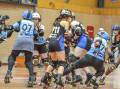 Rugby league on wheels: Blue Mountains Roller Derby League 107 vs Inner West Roller Derby League 207. It was a tough match up, with teams neck and neck throughout the first half. Second half saw Inner West pull away, taking the win. 