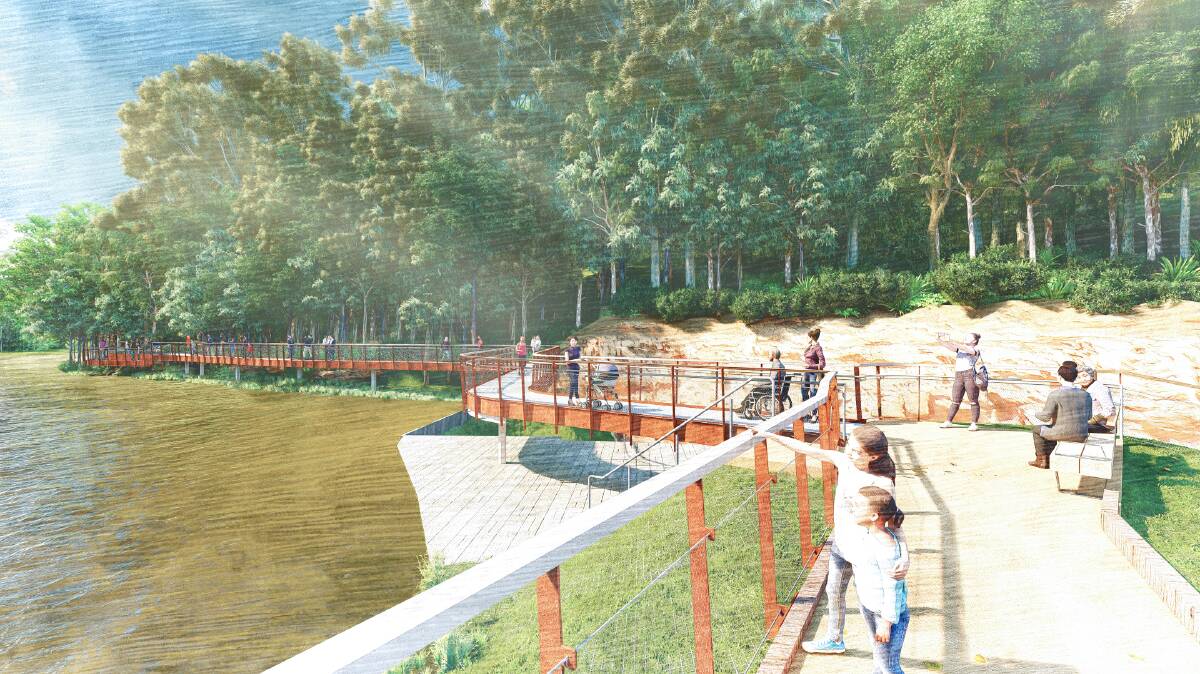 Access to the eastern side of the lake will be limited while works start on the multi-million dollar new accessible bridge. Illustration provided