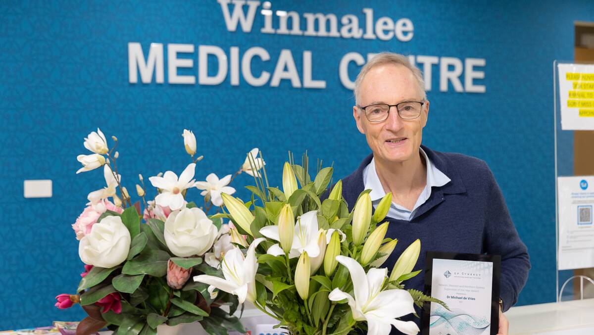 Commitment to excellence: Dr Michael de Vries of Winmalee Medical Centre has been recognised for his outstanding contribution to training the next generation of GPs.