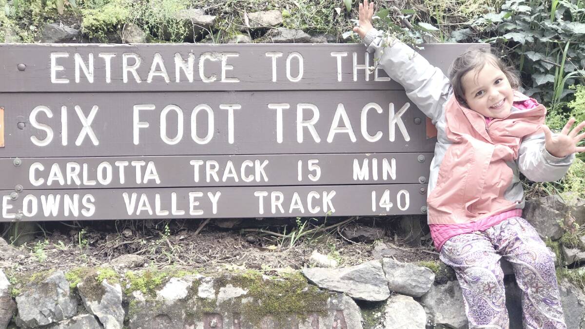 Youngest hiker -age 3 - walks 6 Foot Track