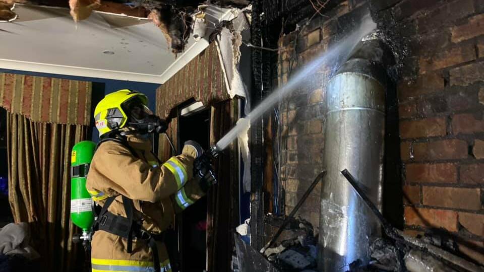 Taken offline?: Firefighters attend a house fire in Mt Riverview on June 15, 2020 Photos: Glenbrook NSW Fire and Rescue, File picture.