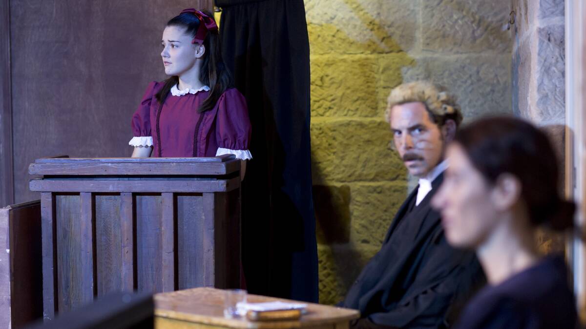 Hazelbrook's Alex Smith as May in The Poison Crown, a play being performed in a crypt.