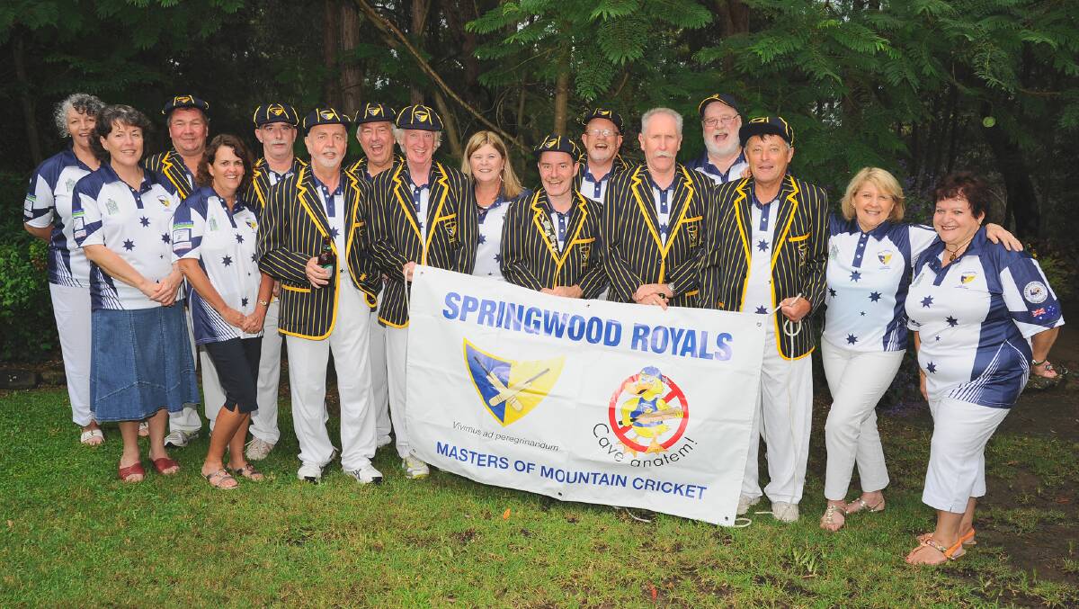 Springwood Royals will go: Pictured with their WAGS, also known as the "Bawdy Army".