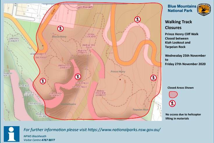 Upcoming track closures: Blue Mountains