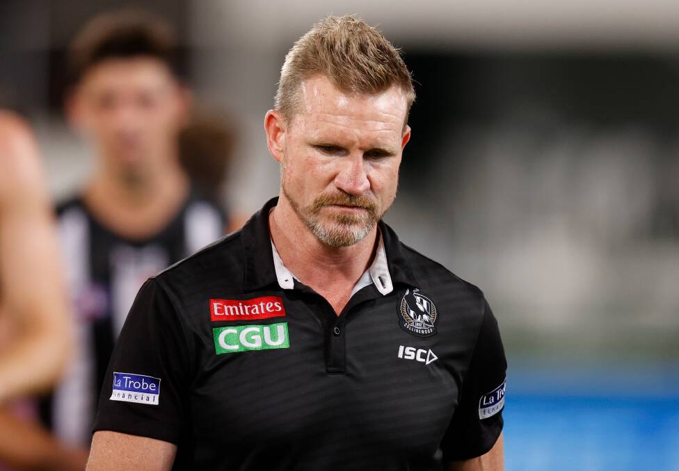 Nathan Buckley is entering the final year of his contract with Colllingwood. Photo: Michael Willson/AFL Photos via Getty Images