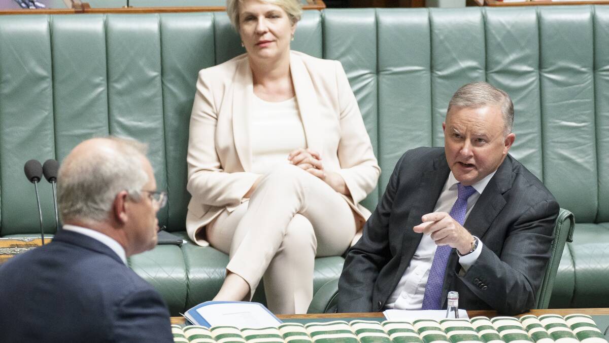Opposition Leader Anthony Albanese says Scott Morrison went too far in his relationship with Donald Trump. Picture: Sitthixay Ditthavong